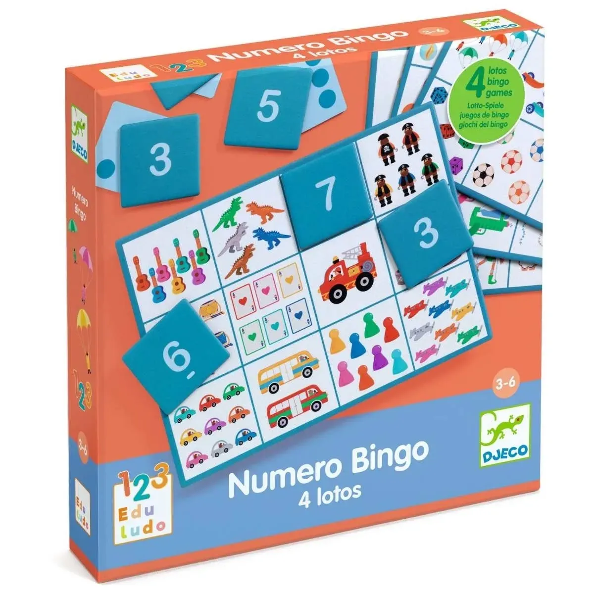 Lernspiel - BINGO ZAHLEN - EDULUDO von DJECO Lernspiel - BINGO ZAHLEN - EDULUDO von DJECO