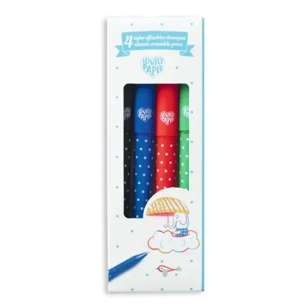4 löschbare Stifte - CLASSIC von DJECO 4 löschbare Stifte - CLASSIC von DJECO