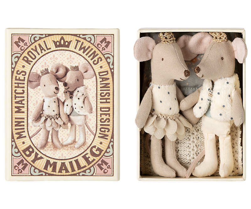 MAILEG - Königliche Zwillingsmäuse, kleine Schwester und & kleiner Bruder