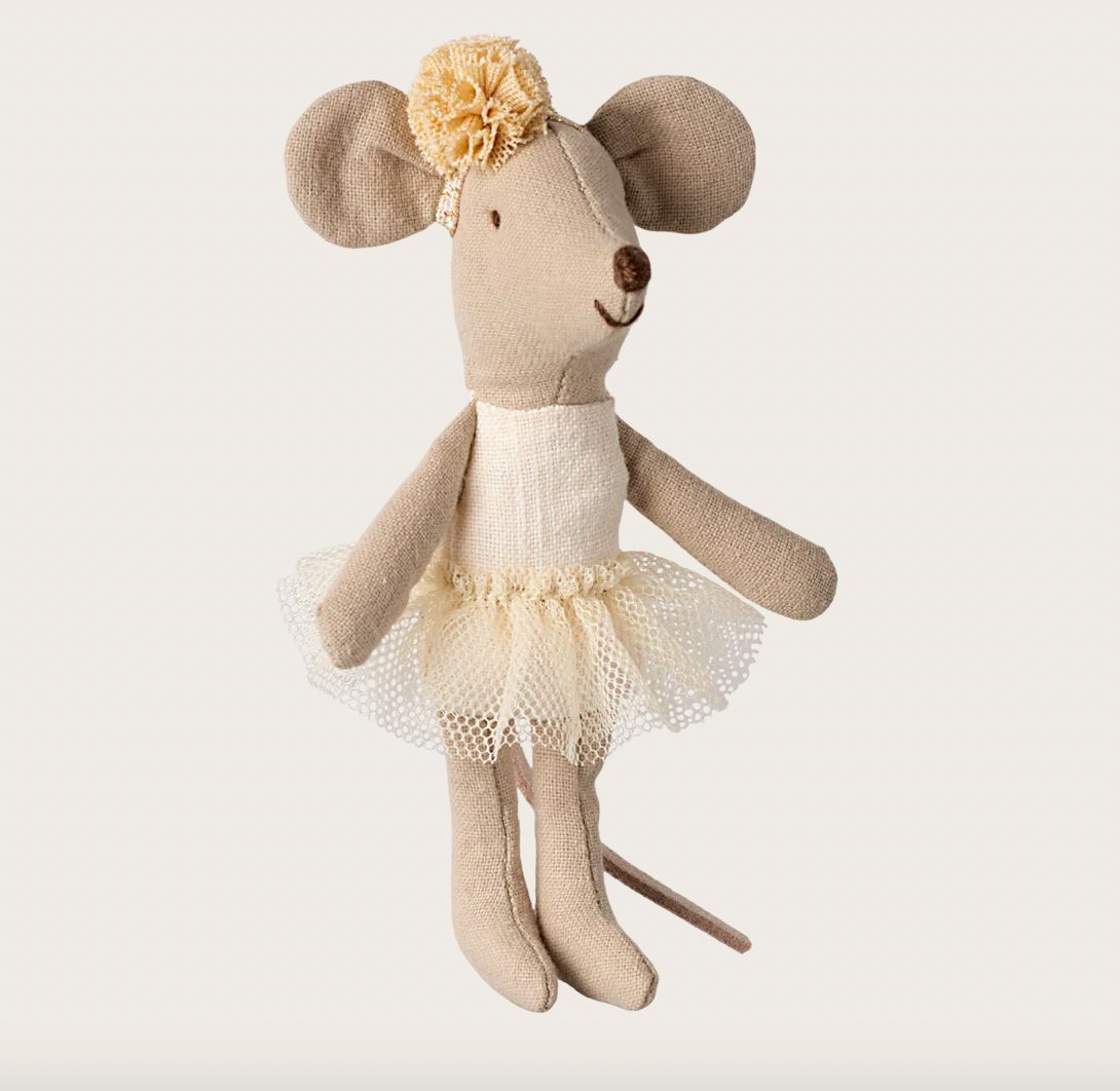 MAILEG - Ballerina-Maus, Kleine Schwester - "Cremefarben"