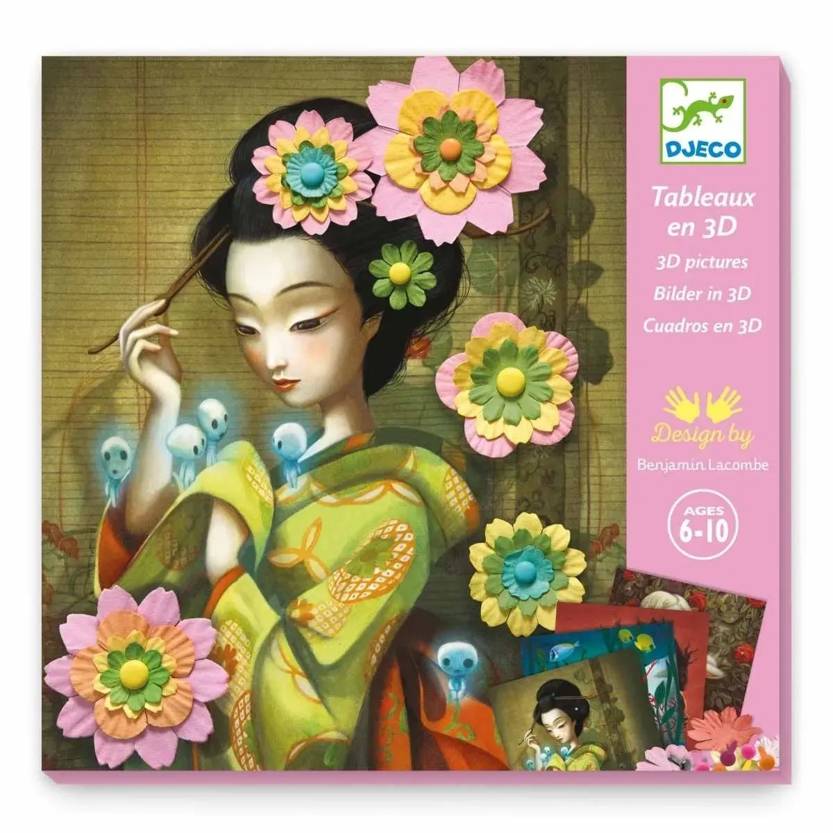Papierkunst ROCK'N ROSES - Kreativ-Set von DJECO Papierkunst ROCK'N ROSES - Kreativ-Set von DJECO
