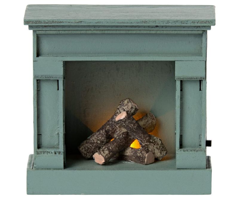 MAILEG - Kamin für die Mäuse - blau