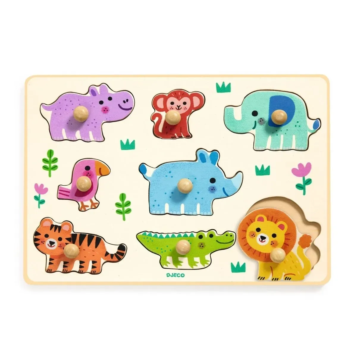 Holzpuzzle - HIPPO'N'CO von Djeco Holzpuzzle - HIPPO'N'CO von Djeco