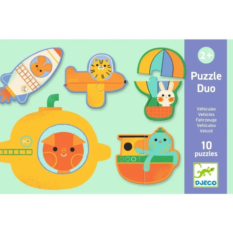 PUZZLE DUO - FAHRZEUGE von DJECO