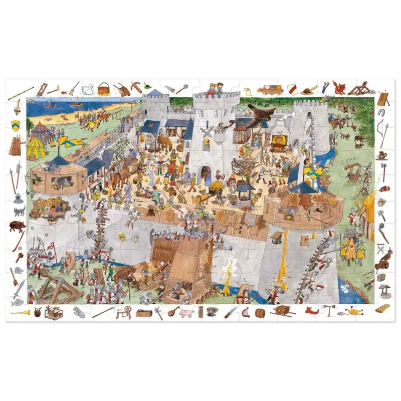 Wimmelpuzzle DIE BURG - 100 Teile von DJECO