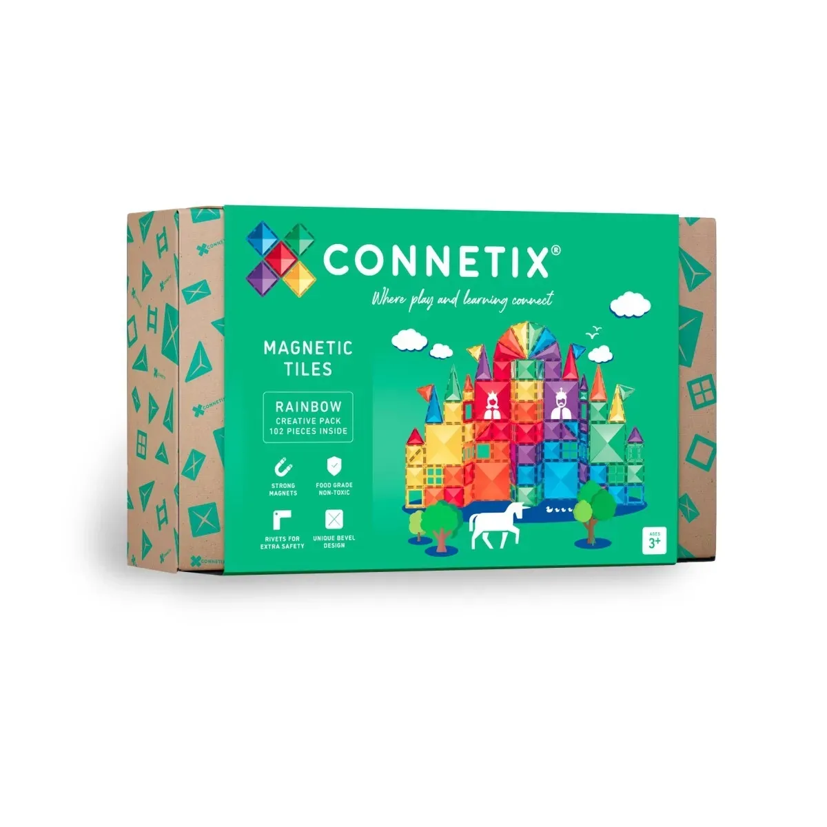 CONNETIX Magnetbausteine Kugelbahn Rainbow Creative Pack - 102 Teile