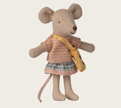 MAILEG - Kleine Schwester Maus mit Tasche MAILEG - Kleine Schwester Maus mit Tasche