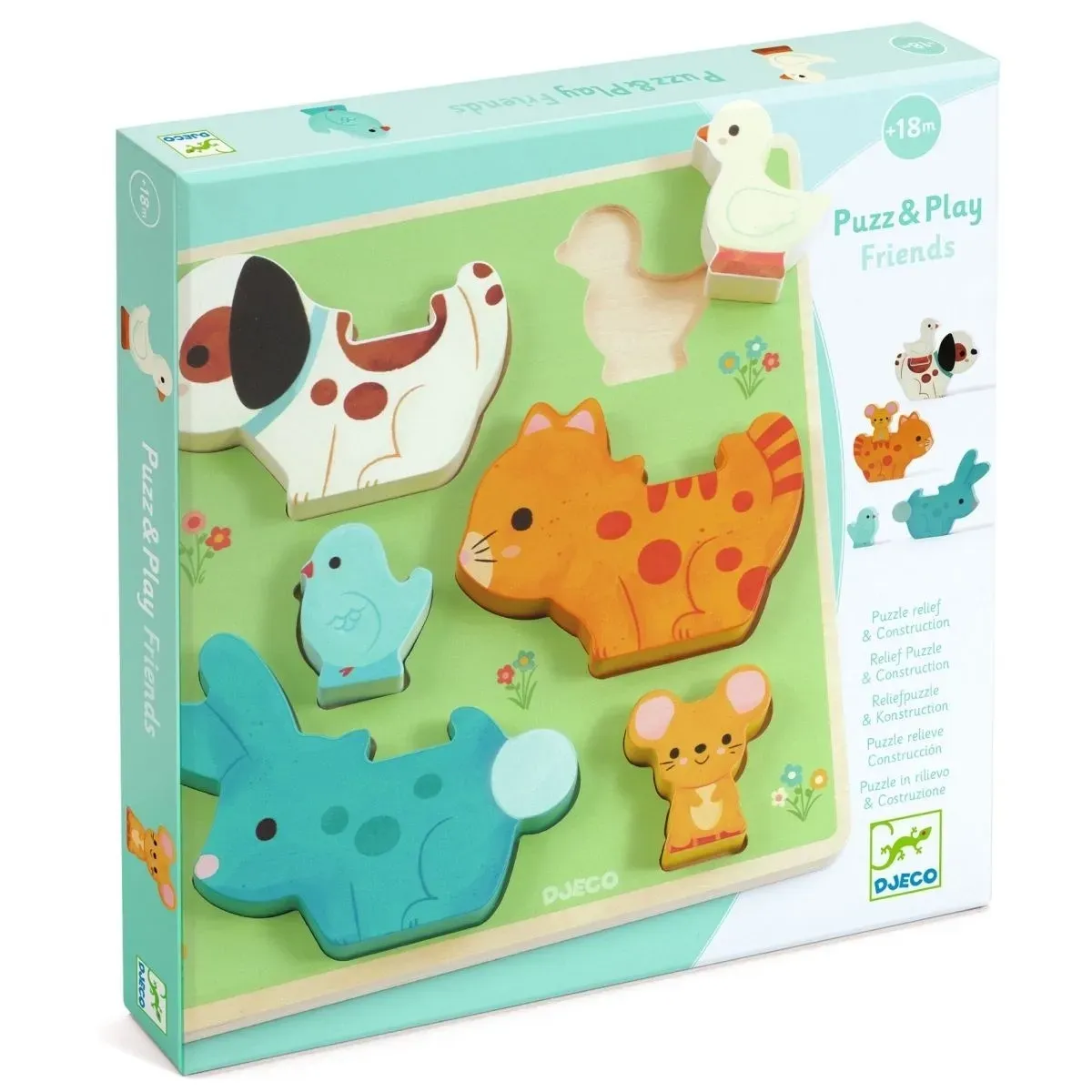 Holzpuzzle - PUZZ & PLAY - FREUNDE von Djeco