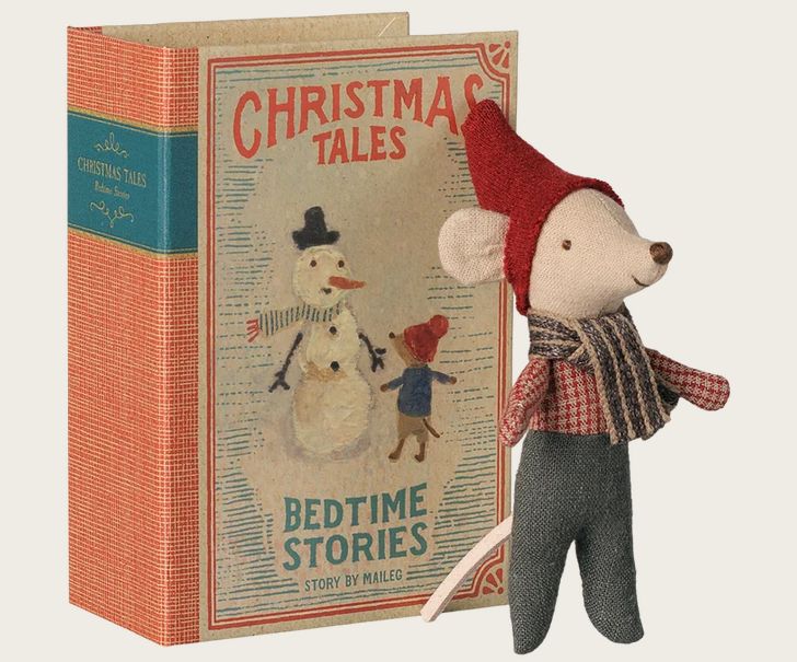 MAILEG - WEIHNACHTSMAUS - Baby im Buch