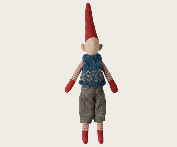 MAILEG - PIXY - Größe 1 – Junge – blaue gestrickte Weste