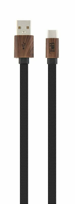 WOODLE - Câble USB type C plat tressé 2m