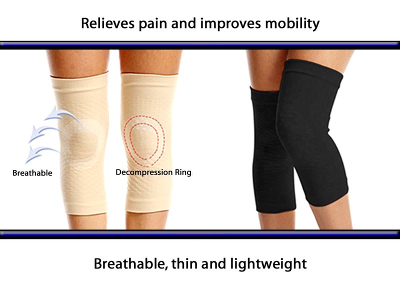 Compression Knee Sleeve for Knee Pain Relief - 1 pair (2pcs)