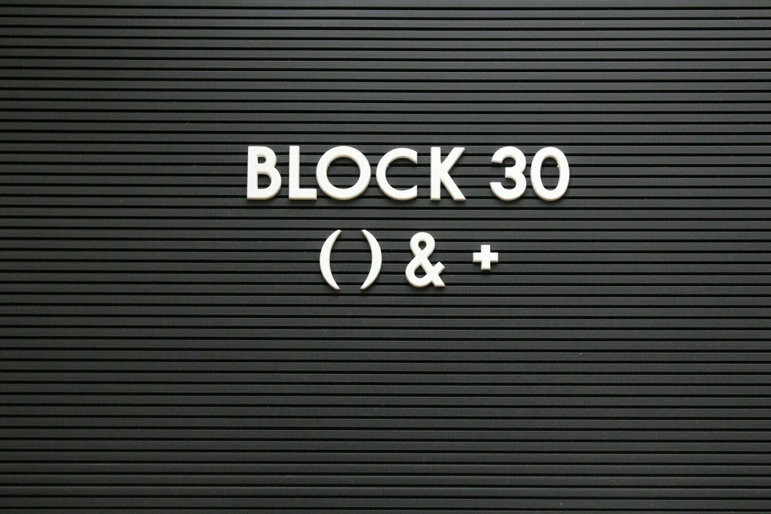 Sonderzeichen 30mm
