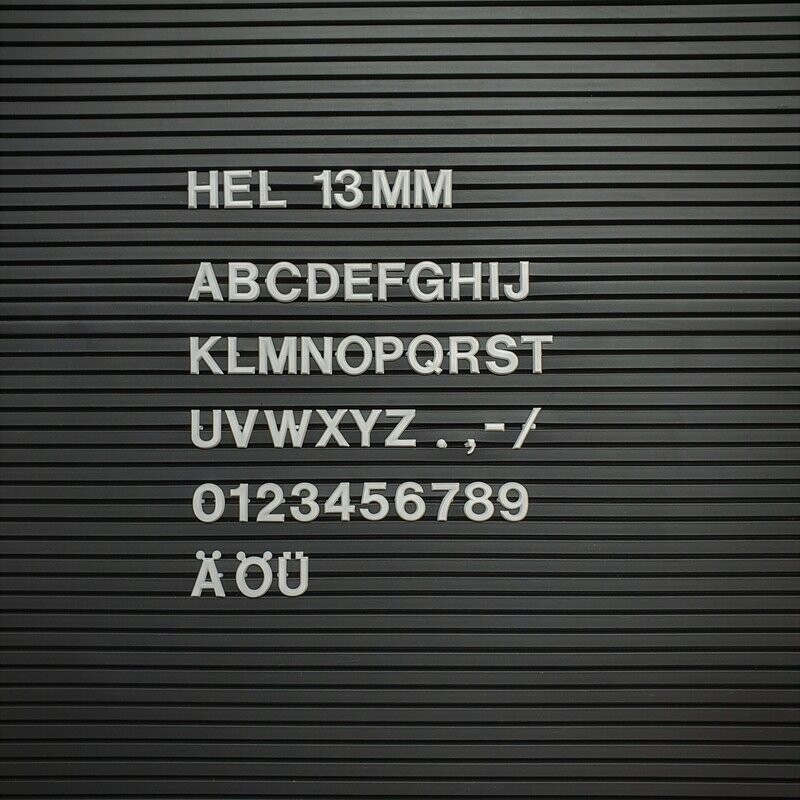 HEL 13mm Steckbuchstaben-Set á 200 Stück, weiß HEL 13mm Steckbuchstaben-Set á 200 Stück, weiß