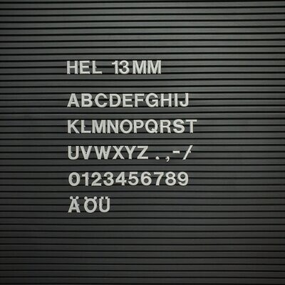 HEL 13mm Steckbuchstaben-Set á 200 Stück, weiß HEL 13mm Steckbuchstaben-Set á 200 Stück, weiß