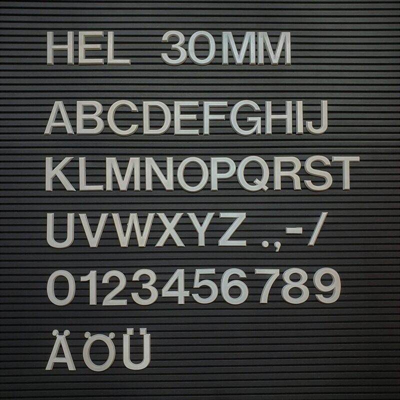 HEL 30mm Steckbuchstaben-Set á 200 Stück, weiß HEL 30mm Steckbuchstaben-Set á 200 Stück, weiß