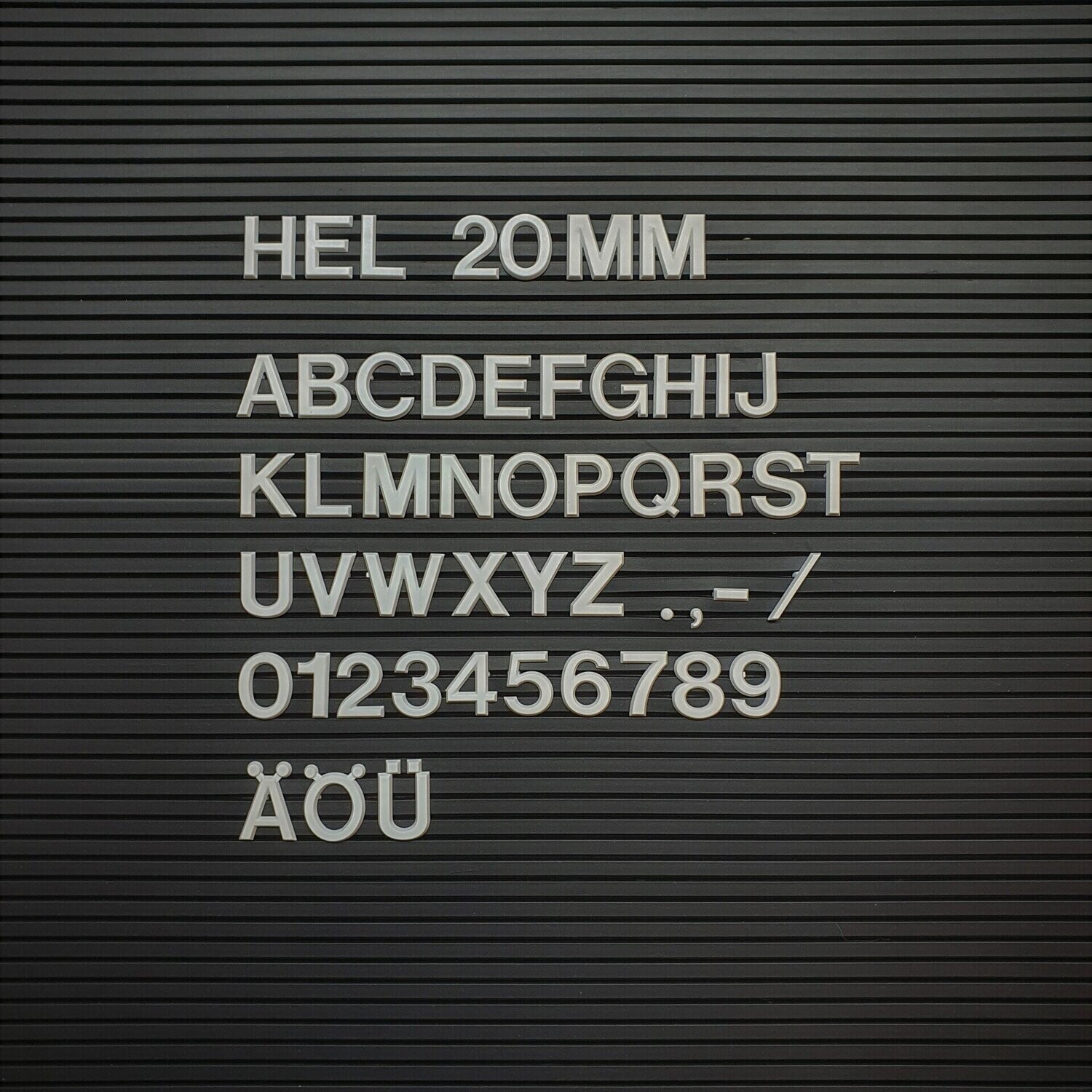 HEL 20mm Steckbuchstaben-Set á 200 Stück, weiß