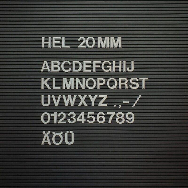 HEL 20mm Steckbuchstaben-Set á 200 Stück, weiß HEL 20mm Steckbuchstaben-Set á 200 Stück, weiß