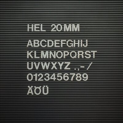 HEL 20mm Steckbuchstaben-Set á 200 Stück, weiß HEL 20mm Steckbuchstaben-Set á 200 Stück, weiß