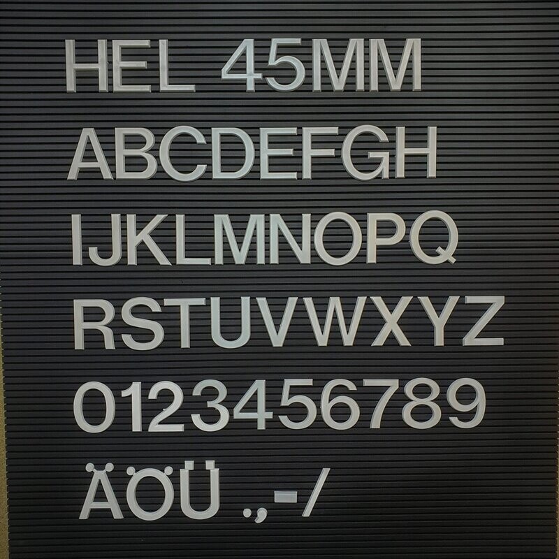 HEL 45mm Steckbuchstaben-Set á 200 Stück, weiß HEL 45mm Steckbuchstaben-Set á 200 Stück, weiß