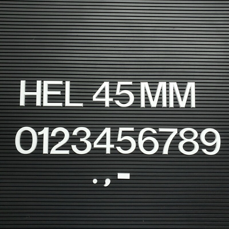 HEL 45mm Zahlen-Set á 65 Stück, weiß HEL 45mm Zahlen-Set á 65 Stück, weiß