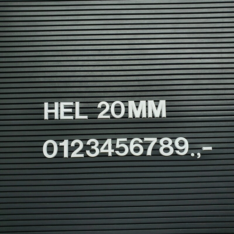 HEL 20mm Zahlen-Set á 65 Stück, weiß HEL 20mm Zahlen-Set á 65 Stück, weiß