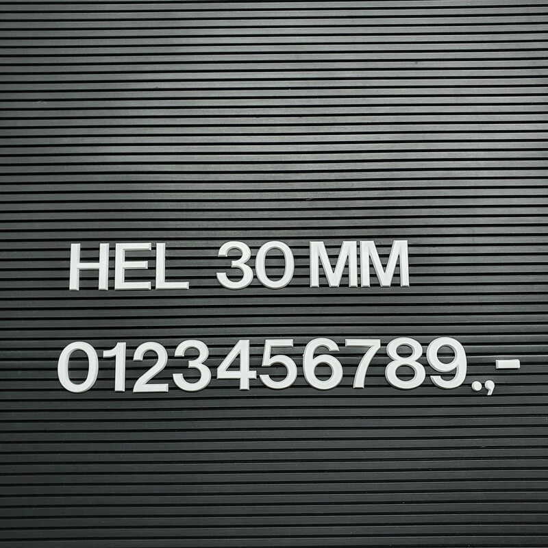 HEL 30mm Zahlen-Set á 65 Stück, weiß HEL 30mm Zahlen-Set á 65 Stück, weiß
