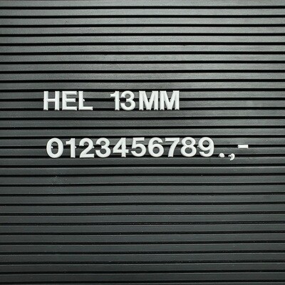 HEL 13mm Zahlen-Set á 65 Stück, weiß HEL 13mm Zahlen-Set á 65 Stück, weiß