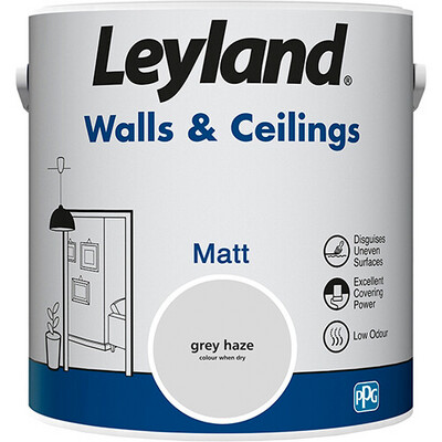 Leyland Wall and Ceiling Matt Grey Haze 2.5L