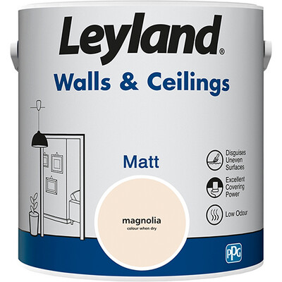 Leyland Wall and Ceiling Matt Magnolia 5L