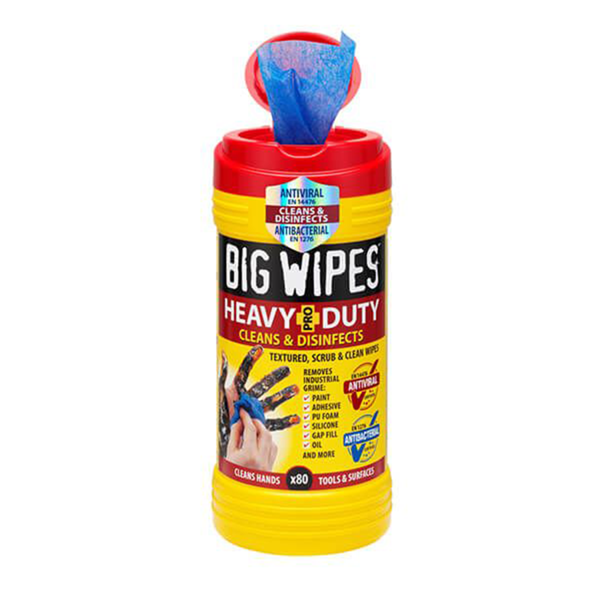 Big Wipes Heavy Duty Pro+ Antiviral - RED TOP