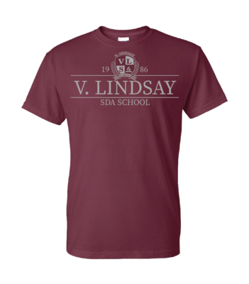 Maroon V. Lindsay Collegiate T-shirt