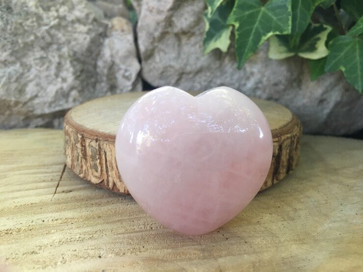 Coeur en pierre de Quartz Rose - Aromasud