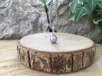 Pendentif Perle de culture eau douce AAA et Argent 925 rhodié - Japon - Perle Naturelle Top Qualité (la meilleure)