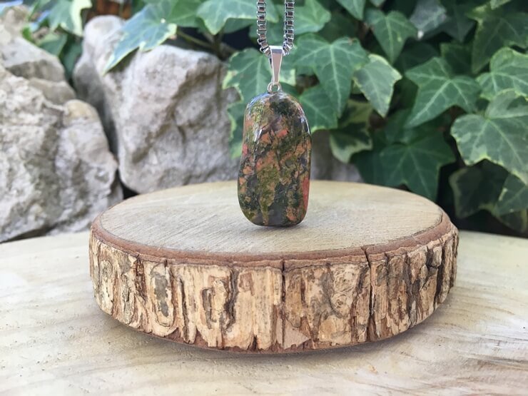 Pendentif Unakite A Naturelle - Afrique du sud