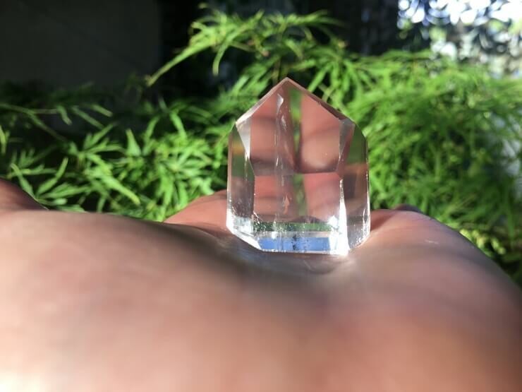 Pointe Quartz AA 6 faces Cristal absorbeur (lévogyre) - Cristal Qualité Supérieure