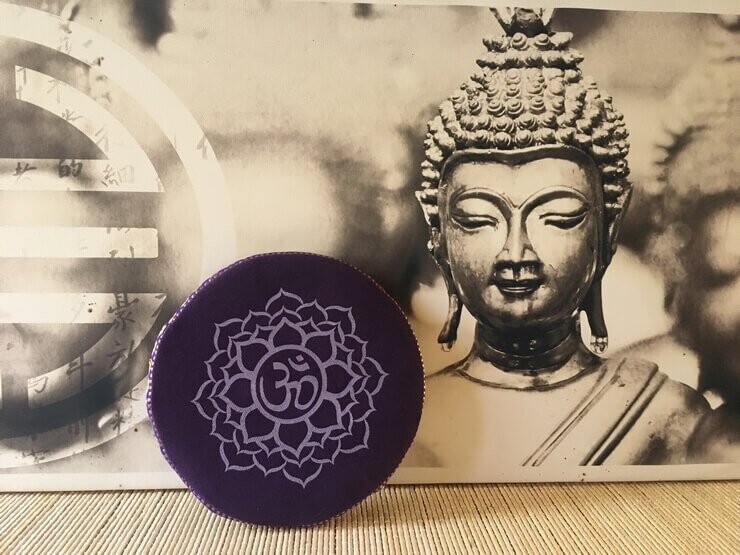 Coussin (15 cm) bol chantant - Chakra Couronne -