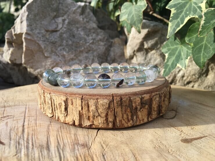 Bracelet Quartz Chlorite A - Purification des émotions et pensées négatives -