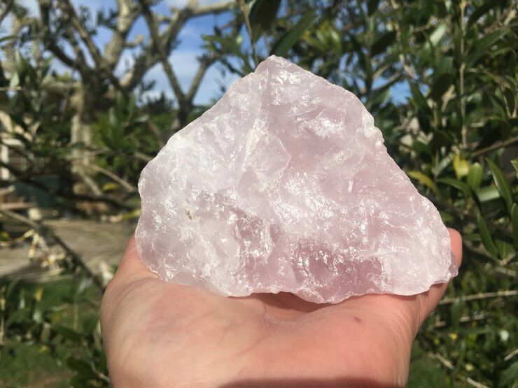 Quartz Rose brut AA (578 g) - Brésil - Pierre Naturelle Qualité Supérieure