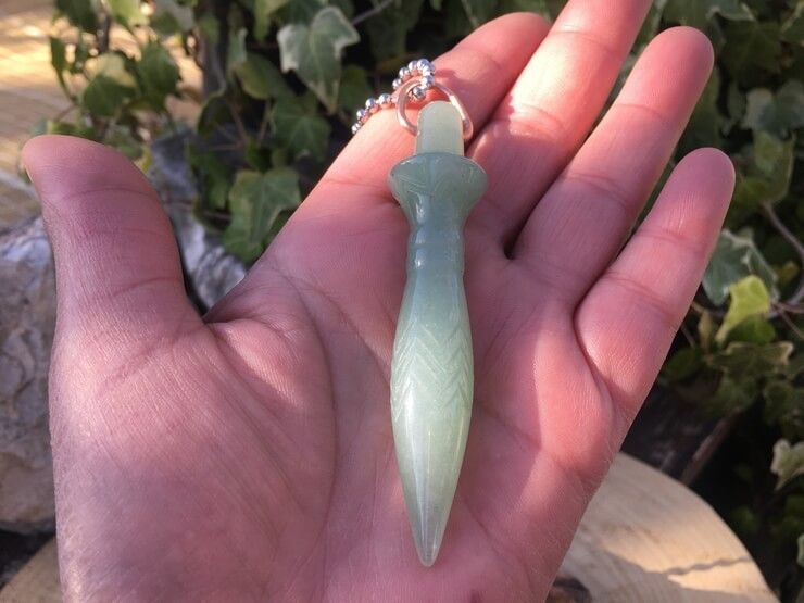 Pendule Professionnel Thot Aventurine Verte Extra - Pierre naturelle Top Qualité (la meilleure)