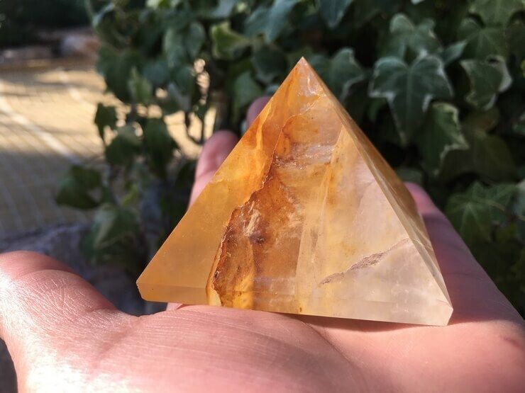 Pyramide Quartz Hématoide AAA - Brésil - Cristal Naturel Qualité Exceptionnel