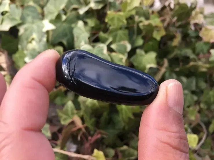 Pierre roulée Naturelle Obsidienne Noire A (21 g) - Mexique - Puissante Pierre de Protection
