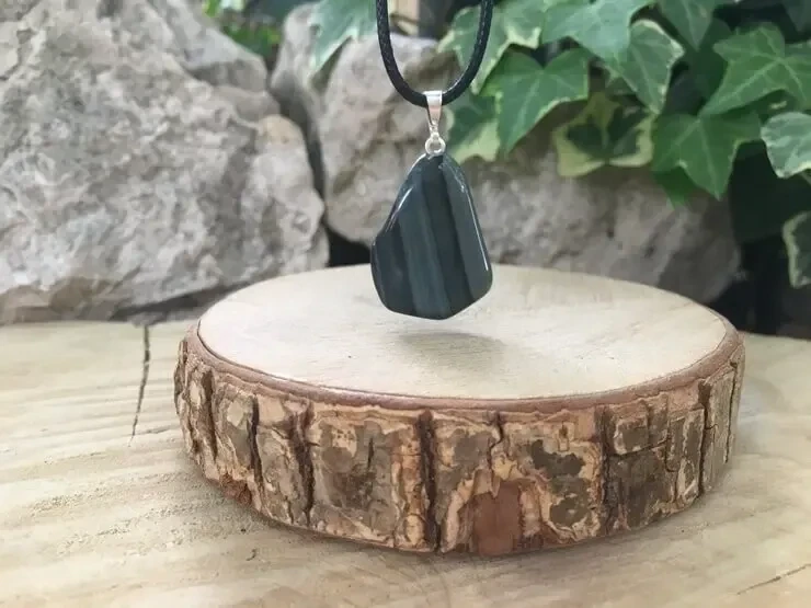 Collier Obsidienne Platinium AA Naturelle Mexique - Protection et Introspection - Pierre Qualité Supérieure