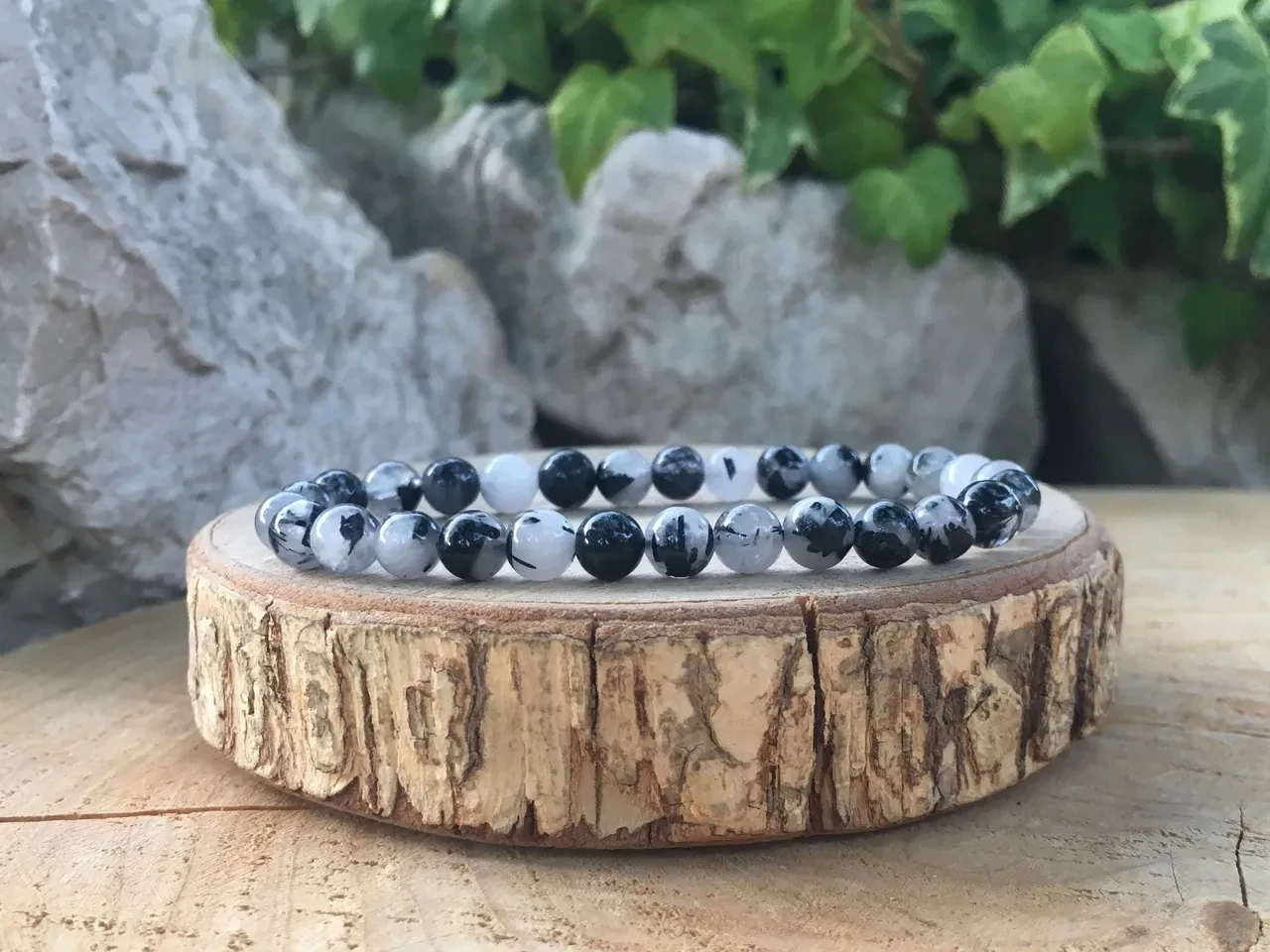 Bracelet Quartz Tourmaline Noire AA, Pierre Naturelle Brésil - Protection et Vitalité