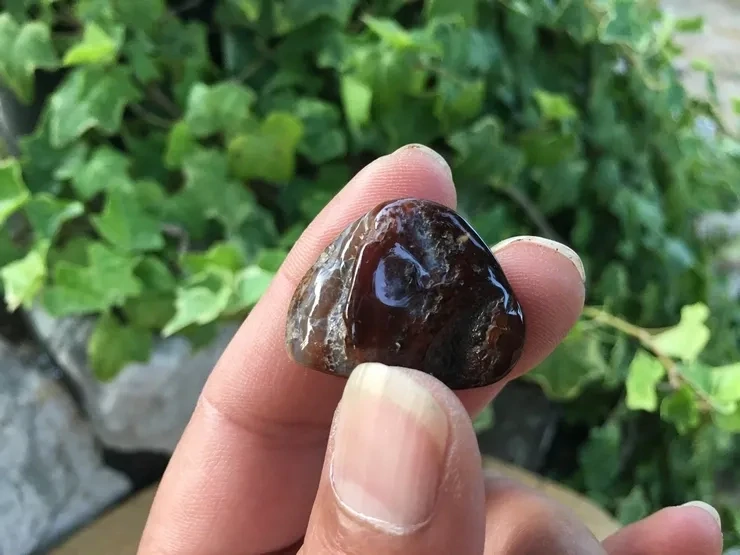 Pierre polie Agate de Feu A (9 g) - Mexique - Pierre Naturelle Rare