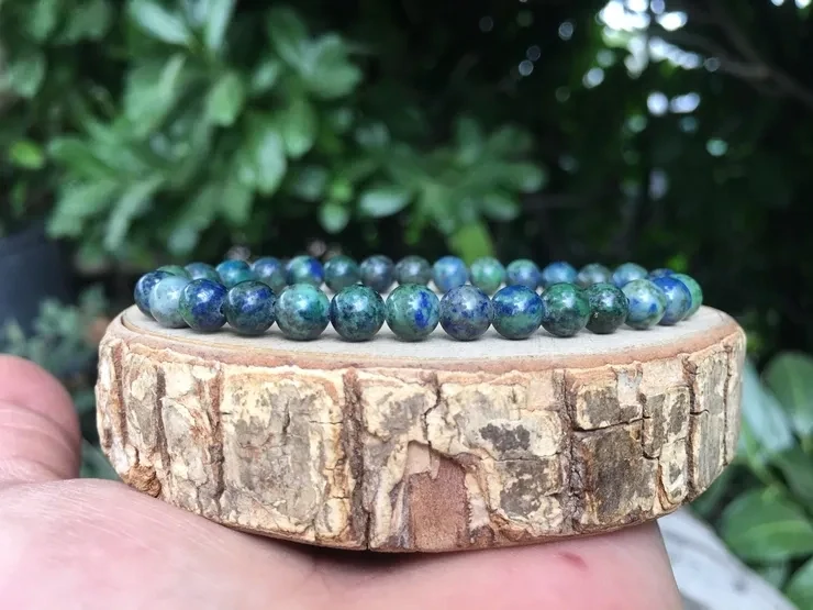 Bracelet Azurite/Malachite A - Pérou - Pierre Naturelle Rare