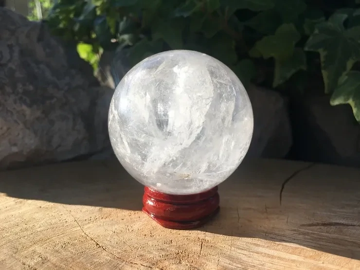 Sphère Cristal de roche AA Naturel (52 mm - 202 g) Brésil - Clairvoyance et Méditation - Pierre Qualité Supérieure