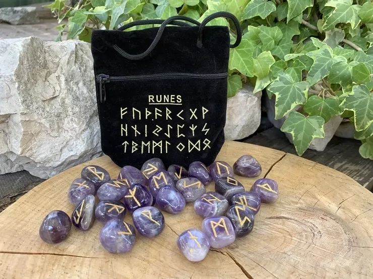 Runes Améthyste A Naturelle Brésil - Divination et Talisman Porte-bonheur