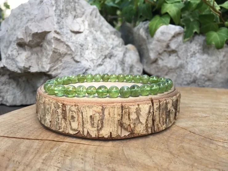 Bracelet Péridot AA - Inde - Pierre Naturelle Qualité Supérieure