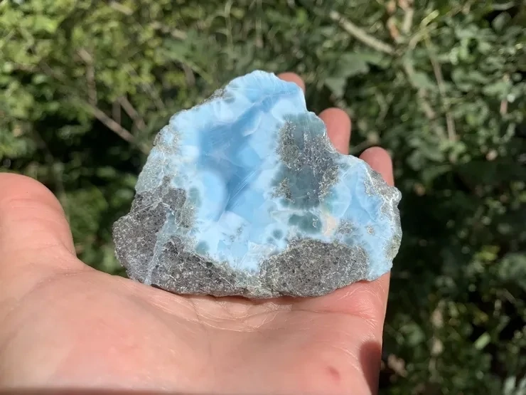 Larimar AAA (150 g) République Dominicaine - Pierre Naturelle Rare Qualité Exceptionnelle